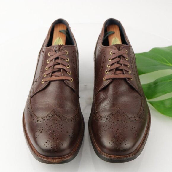 Cole Haan Mens Cooper Oxford Size 11 M Brown Leather Wingtip Brogue Dress Shoe main image 8